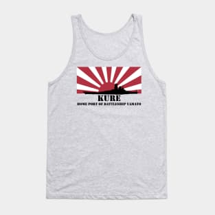 KURE: Home Port of Battleship Yamato (Black) Tank Top